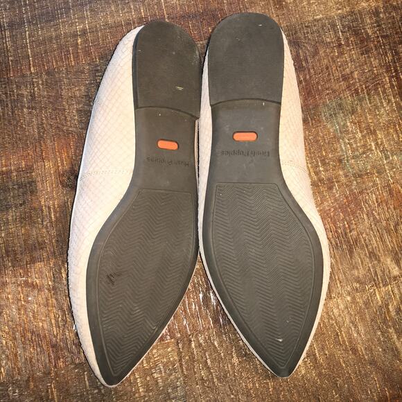 Hush Puppies Sadie Medium Moyen Tassel Ballet Flat Shoe Beige Textured Womens 6 - Picture 9 of 11